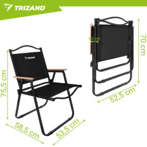 Sodo kėdė 54x56x79cm juoda Trizand - Image 3
