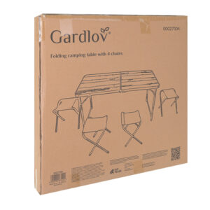 Gardlov sulankstomas sodo stalas + 4 kėdės - Image 2