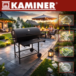 Sodo grilis su dangteliu 108x67x96cm Kaminer - Image 3