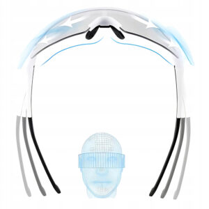 Rockbros Cycling Glasses Photochromic with UV Protection and Corrective Insert - White - Image 3