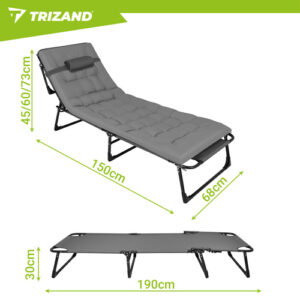 Sulankstomas sodo gultas 192x68x28cm Trizand - Image 2