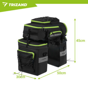 Trizand 53L vandeniui atsparus dviračių krepšys - Image 2