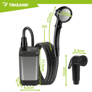 „Trizand“ 6000 mAh baterijos maitinamas kelioninis dušas - Image 3