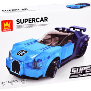 Techniniai kaladėlių rinkiniai Sportinis automobilis MĖLYNAS 139-detalės + lipdukai ZA4288 - Image 7