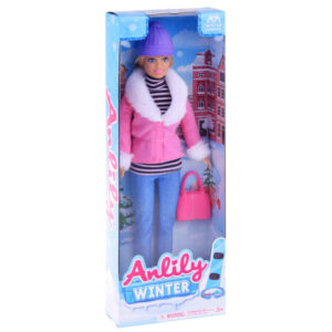 Madinga lėlė Anlily su žieminiais drabužiais + rankinė ZA4302 - Image 4