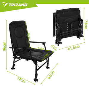 Trizand reguliuojamo dydžio žvejybos kėdė/fotelis - Image 2