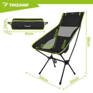 Žvejybos kėdė 41x52x86cm juoda Trizand - Image 2