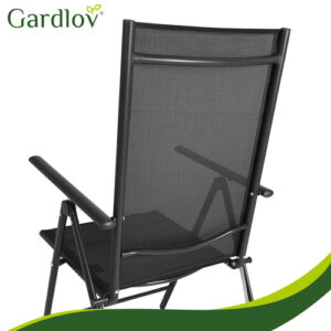 Gardlov juoda sulankstoma sodo kėdė, 2 dalys - Image 5