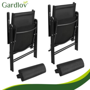 Gardlov juoda sulankstoma sodo kėdė, 2 dalys - Image 6