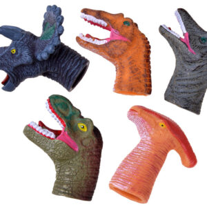 Dinozaurų pirštukų lėlės guminės figūrėlės 5 vienetai ZA4333 - Image 3