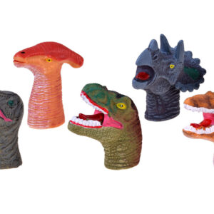 Dinozaurų pirštukų lėlės guminės figūrėlės 5 vienetai ZA4333 - Image 4