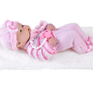 Rinkinys „Pink BOBAS“ lėlės čiulptukas su grandinėle + antklodė ZA4353 - Image 5