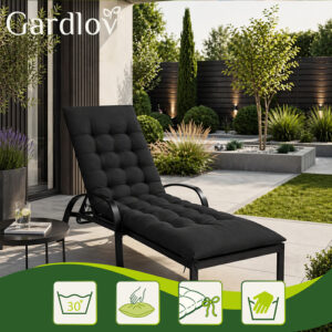 Gardlov juoda dygsniuota sodo gulto pagalvėlė - Image 4