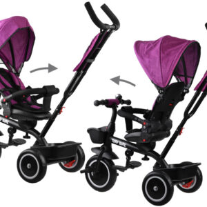 „Tiny Bike“ 3in1 rožinis triratukas su stogeliu SP0650 - Image 3