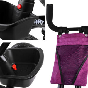 „Tiny Bike“ 3in1 rožinis triratukas su stogeliu SP0650 - Image 8