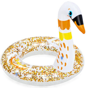 Bestway pripučiamas vaikiškas plaukimo ratas GLITTER SWAN 61cm 36306 - Image 2