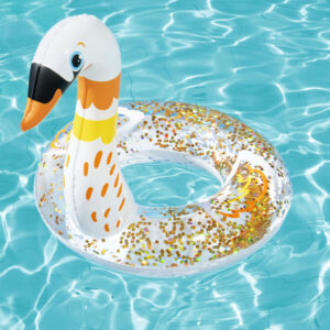 Bestway pripučiamas vaikiškas plaukimo ratas GLITTER SWAN 61cm 36306 - Image 3