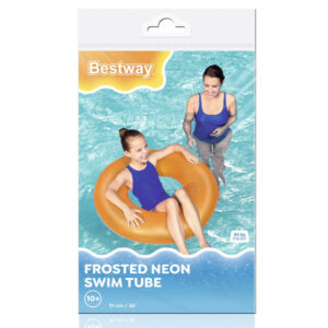 Bestway pripučiamas vaikiškas plaukimo ratas NEON ORANGE 91cm 36025 - Image 8