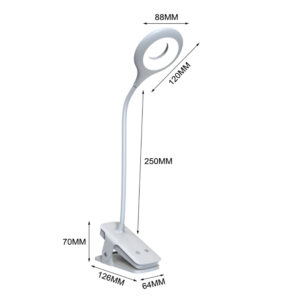 Mini Wozinsky Wireless LED Reading Lamp with Clip + USB-C Cable - White - Image 2