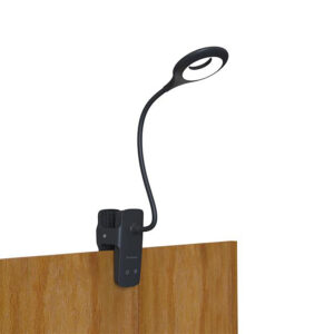 Mini Wozinsky Wireless LED Reading Lamp with Clip + USB-C Cable - Black - Image 5
