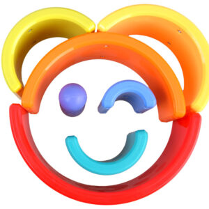 Vaivorykštės spalvų chameleono dėlionė Montessori piramidė ZA4532 - Image 7