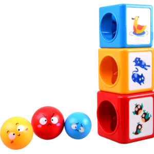 SORTER edukacinis kaladėlių dėlionės BOKŠTAS su kamuoliukais - emocijos ZA4538 - Image 5