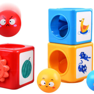 SORTER edukacinis kaladėlių dėlionės BOKŠTAS su kamuoliukais - emocijos ZA4538 - Image 3