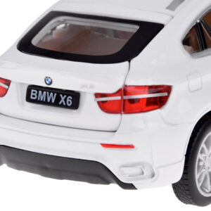 Metalinis automobilio BMW X6 modelis, mastelis 1:32, baltas visureigis, su šviesos ir garso efektais ZA4606 - Image 5