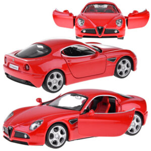 Automobilio metalinis modelis Alfa Romeo 8C Competizione, mastelis 1:32, su šviesomis ZA4607