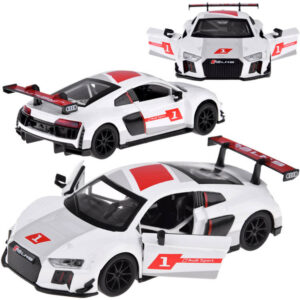 Metalinis sportinis automobilio modelis Audi R8 LMS mastelis 1:32 garsai šviesos ZA4609