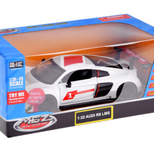 Metalinis sportinis automobilio modelis Audi R8 LMS mastelis 1:32 garsai šviesos ZA4609 - Image 7