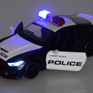 Metalinis policijos automobilis Ford Shelby GT350, mastelis 1:32, šviesos, švyturėliai ZA4610 - Image 2