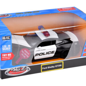 Metalinis policijos automobilis Ford Shelby GT350, mastelis 1:32, šviesos, švyturėliai ZA4610 - Image 3