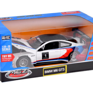 Metalinis sportinis automobilio modelis BMW M6 GT3, mastelis 1:32, su šviesos ir garso efektais ZA4613 - Image 8