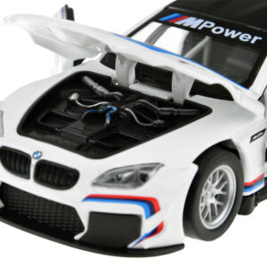 Metalinis sportinis automobilio modelis BMW M6 GT3, mastelis 1:32, su šviesos ir garso efektais ZA4613 - Image 3