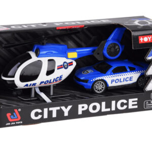 Policijos transporto priemonių rinkinys automobilis sraigtasparnis garsas šviesa ZA4626 - Image 5
