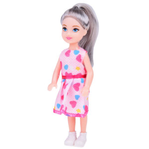 Žavinga mini lėlė 13cm lėlė su suknele namams ZA4628 - Image 8