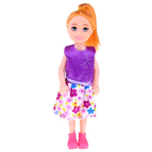 Žavinga mini lėlė 13cm lėlė su suknele namams ZA4628 - Image 4