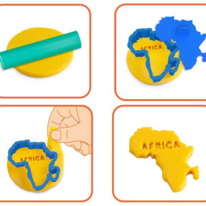 Plastilino PASAULIO ŽEMĖLAPIS – žemynų edukacinis rinkinys + formelės ZA4650 - Image 3