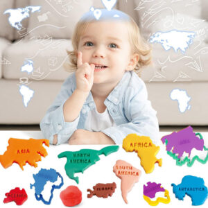 Plastilino PASAULIO ŽEMĖLAPIS – žemynų edukacinis rinkinys + formelės ZA4650 - Image 6