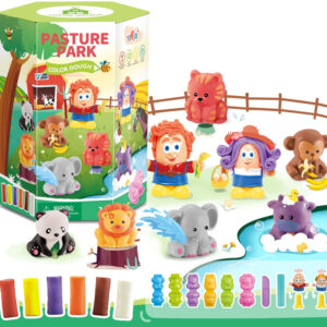 Plastilinas x6 ZOO ir KIRPYKLOS RINKINYS gyvūnų formelės + žmonės ZA4651 - Image 3