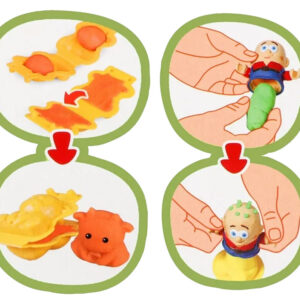 Plastilinas x6 ZOO ir KIRPYKLOS RINKINYS gyvūnų formelės + žmonės ZA4651 - Image 6