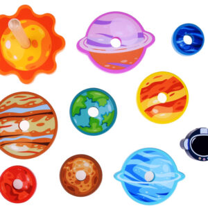 Medinis piramidės formos galvosūkis bokštas planetos kosmosas 10 dalių ZA4691 - Image 6