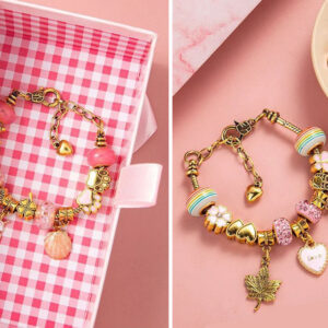 Apyrankių vėrimo rinkinys BEADS pakabukai CHARMS + krepšelis ZA4692 - Image 5