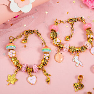 Apyrankių vėrimo rinkinys BEADS pakabukai CHARMS + krepšelis ZA4692 - Image 7