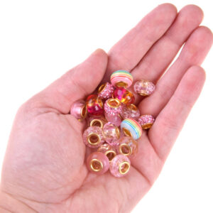 Apyrankių vėrimo rinkinys BEADS pakabukai CHARMS + krepšelis ZA4692 - Image 4