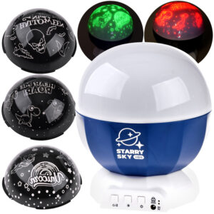 RGB projektorius + lempa 2 viename EKRANAS IR MUZIKA 3x raštai ir 2x režimai ZA4700