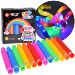POP TUBE LED šviečiančių vamzdelių rinkinys su jutikliu 12 vnt. ZA4709