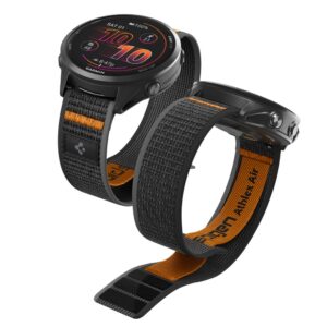 SPIGEN ATHLEX AIR GARMIN QUICK RELEASE 22 MM AKTYVUS JUODAS/ORANŽINIS
