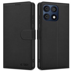 Tech-Protect piniginės tipo Dėklas Motorola Edge 70 Pro 5G juodos spalvos